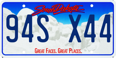 SD license plate 94SX44
