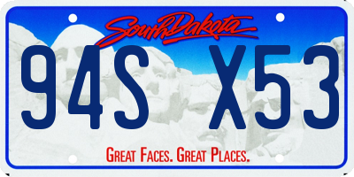 SD license plate 94SX53