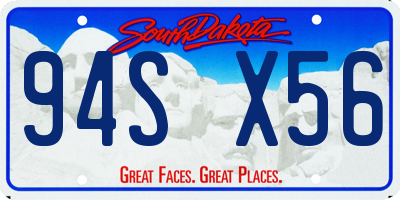 SD license plate 94SX56