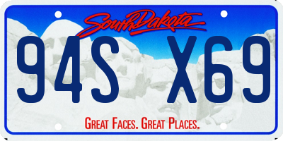 SD license plate 94SX69