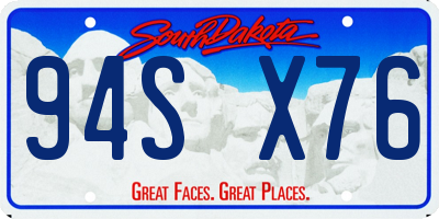 SD license plate 94SX76