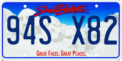 SD license plate 94SX82