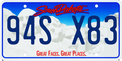 SD license plate 94SX83
