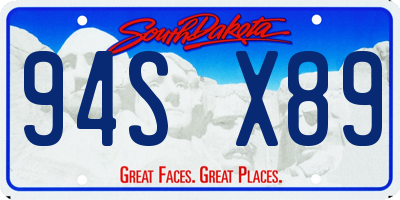 SD license plate 94SX89