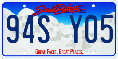 SD license plate 94SY05