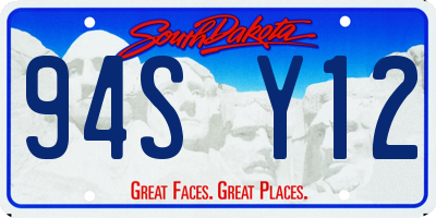 SD license plate 94SY12