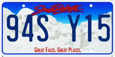 SD license plate 94SY15