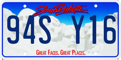 SD license plate 94SY16