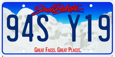 SD license plate 94SY19