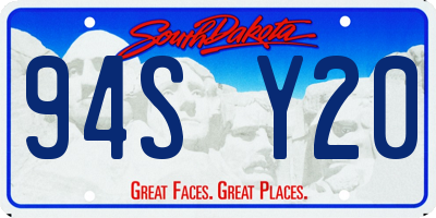 SD license plate 94SY20