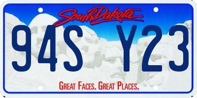 SD license plate 94SY23
