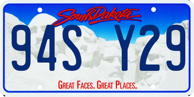 SD license plate 94SY29