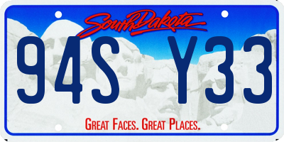 SD license plate 94SY33