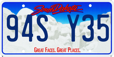 SD license plate 94SY35
