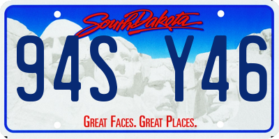 SD license plate 94SY46