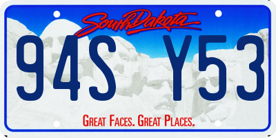 SD license plate 94SY53