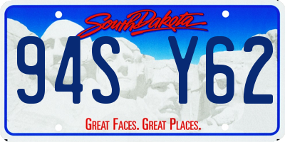 SD license plate 94SY62