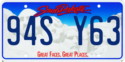 SD license plate 94SY63