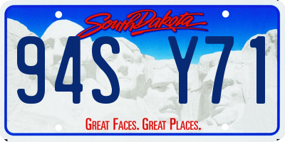 SD license plate 94SY71