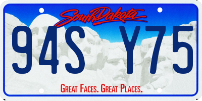 SD license plate 94SY75