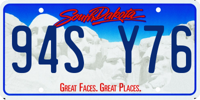 SD license plate 94SY76