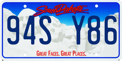 SD license plate 94SY86