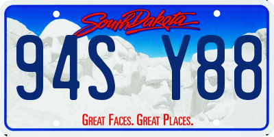 SD license plate 94SY88