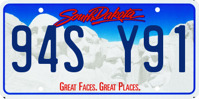 SD license plate 94SY91