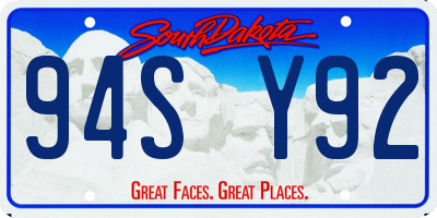 SD license plate 94SY92