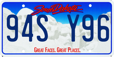 SD license plate 94SY96