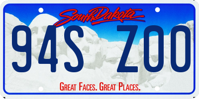 SD license plate 94SZ00