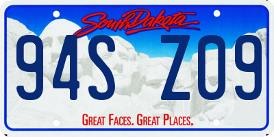 SD license plate 94SZ09