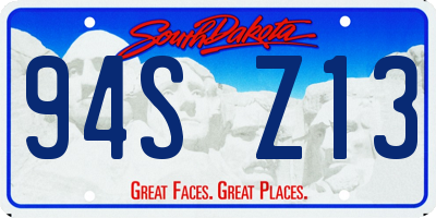 SD license plate 94SZ13