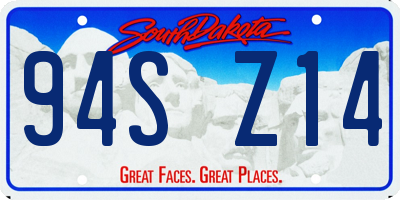 SD license plate 94SZ14