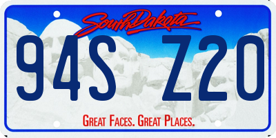 SD license plate 94SZ20