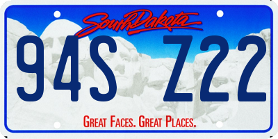 SD license plate 94SZ22