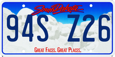 SD license plate 94SZ26