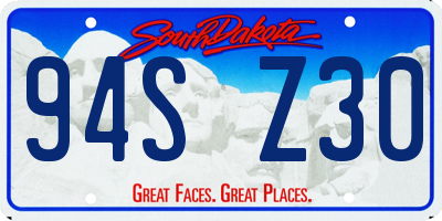 SD license plate 94SZ30