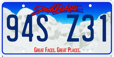 SD license plate 94SZ31