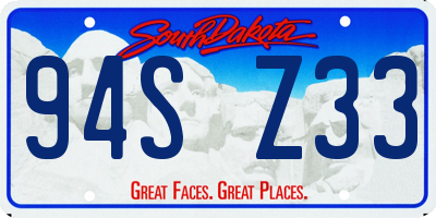 SD license plate 94SZ33