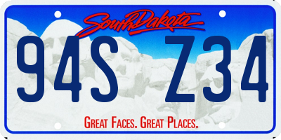 SD license plate 94SZ34