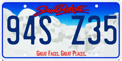 SD license plate 94SZ35