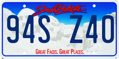 SD license plate 94SZ40