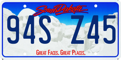 SD license plate 94SZ45
