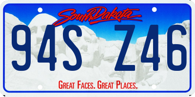 SD license plate 94SZ46