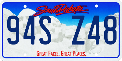 SD license plate 94SZ48
