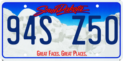 SD license plate 94SZ50