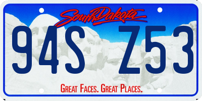 SD license plate 94SZ53