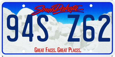 SD license plate 94SZ62