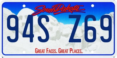 SD license plate 94SZ69